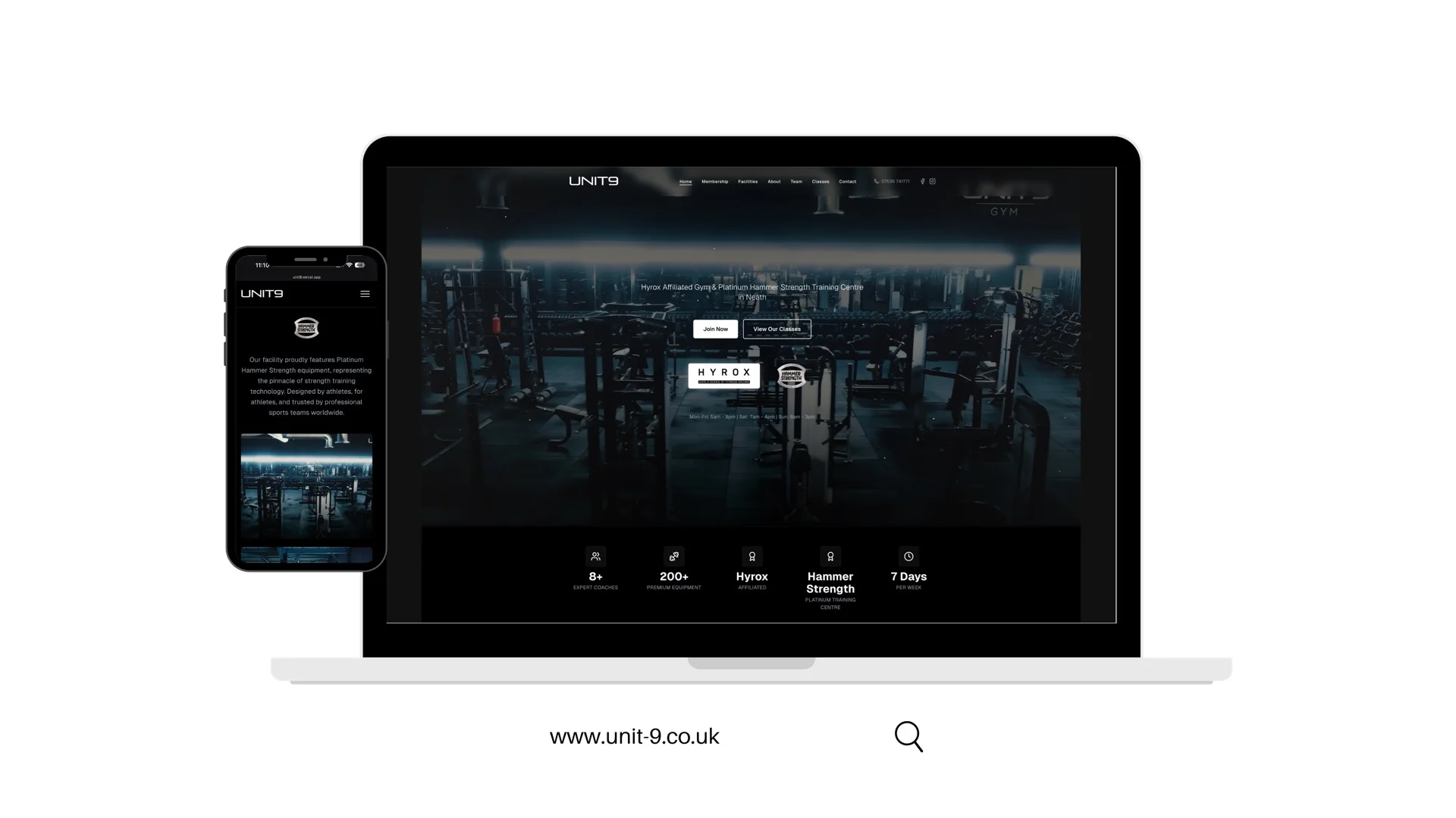 Unit 9 Gym Neath project by WebDev Wales