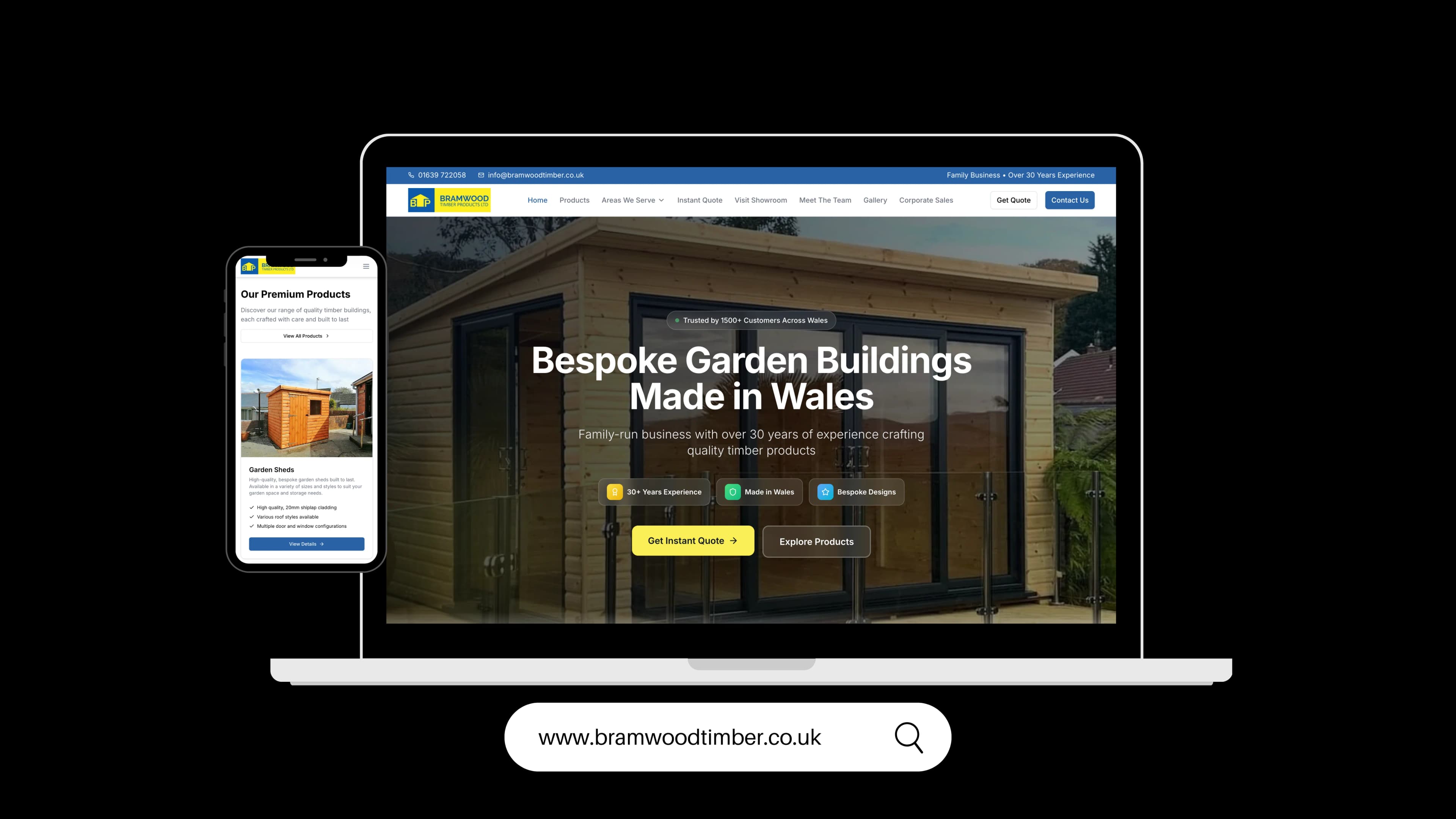 Bramwood Timber: Timber & Garden Buildings project by WebDev Wales