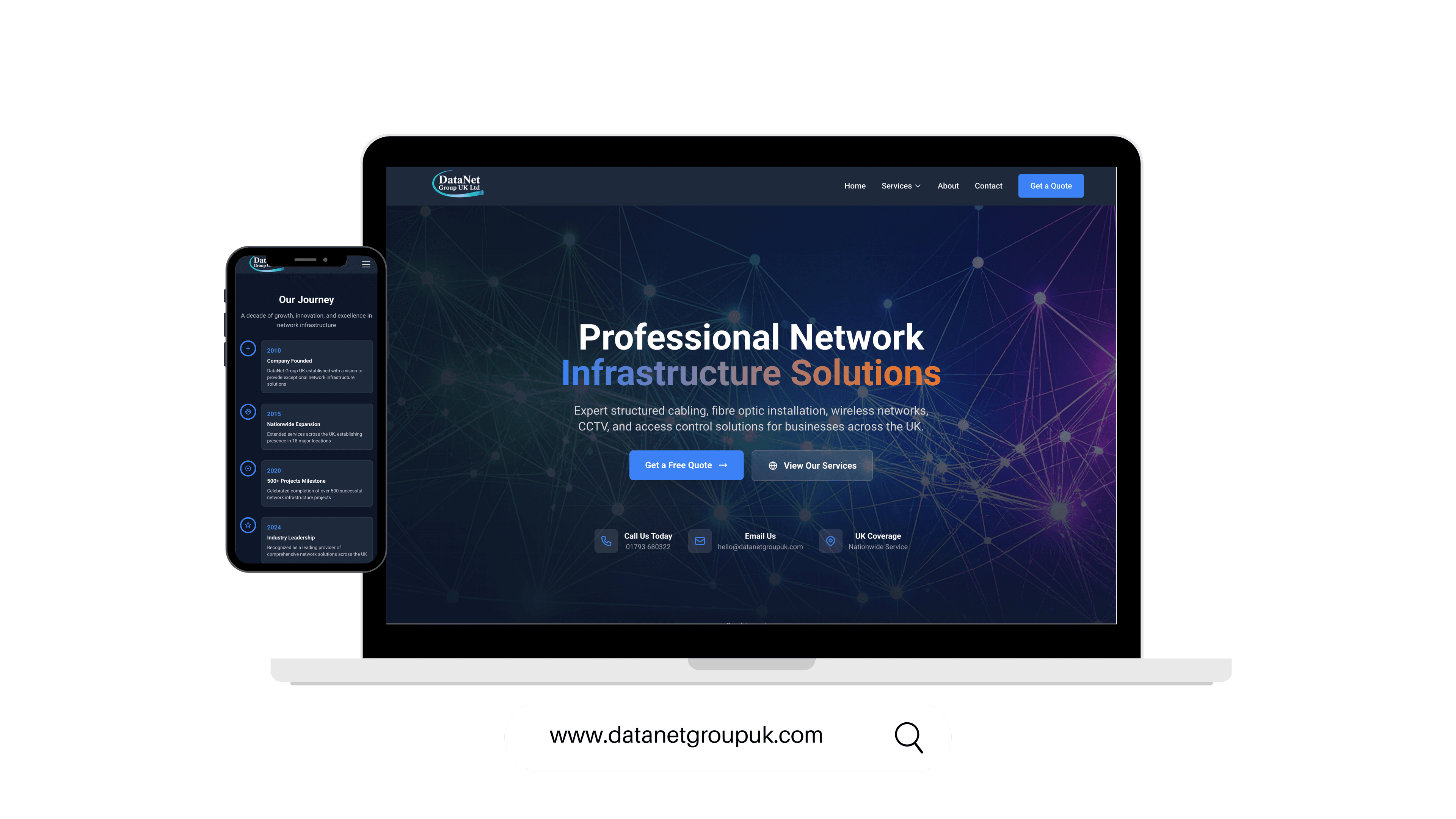 Datanet Group: Technology & Networking project by WebDev Wales