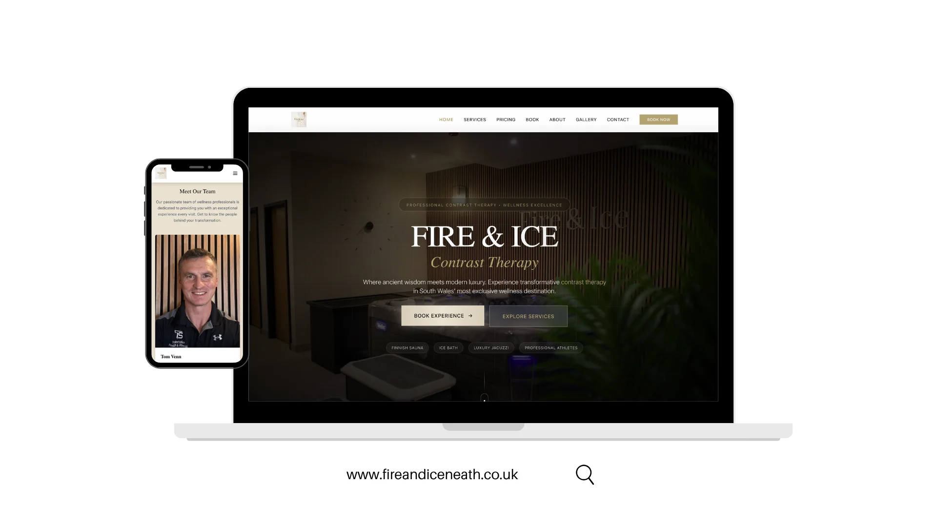 Fire & Ice Spa: Wellness & Contrast Therapy project by WebDev Wales