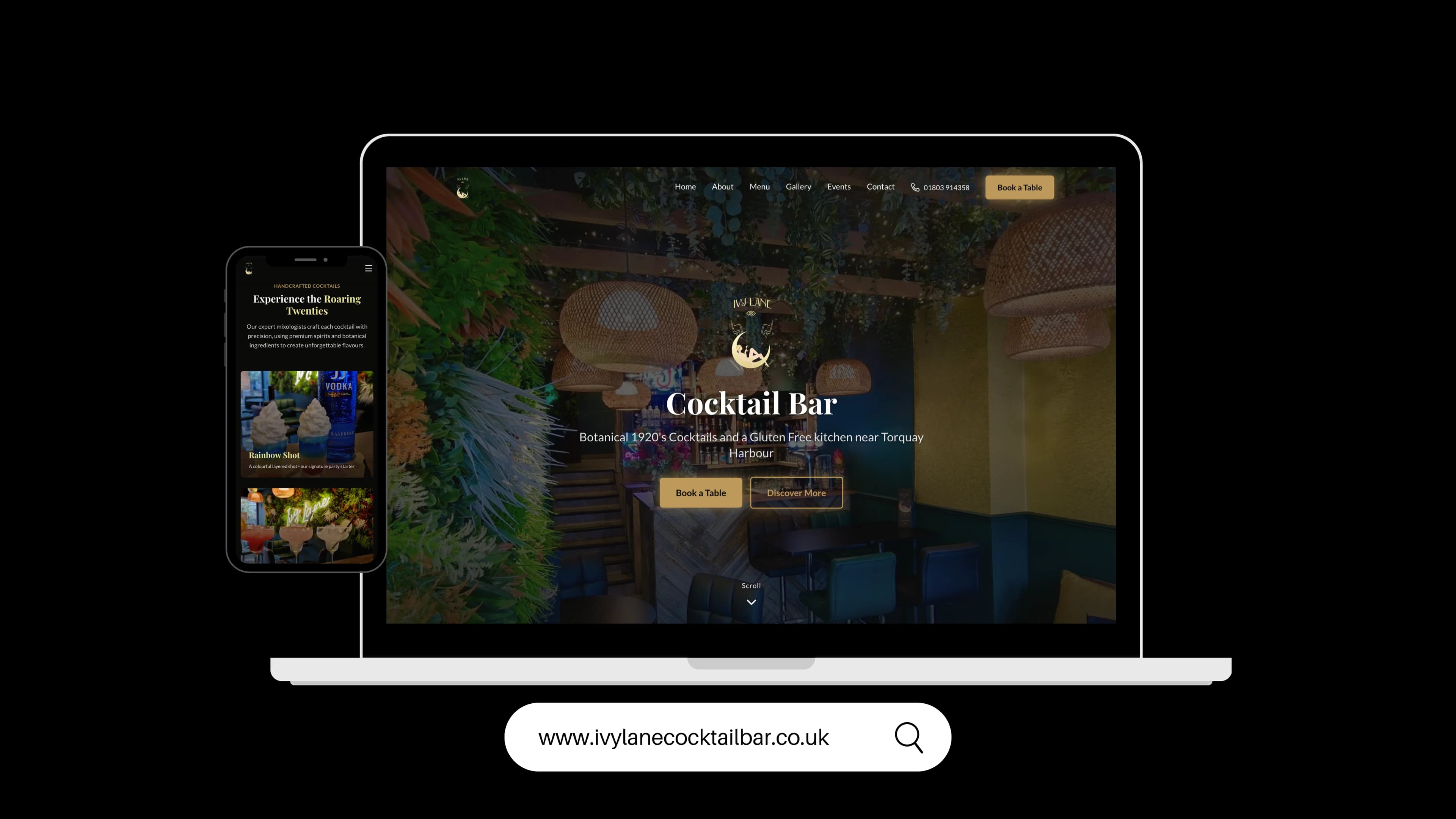 Ivy Lane Cocktail Bar: Hospitality & Bars project by WebDev Wales