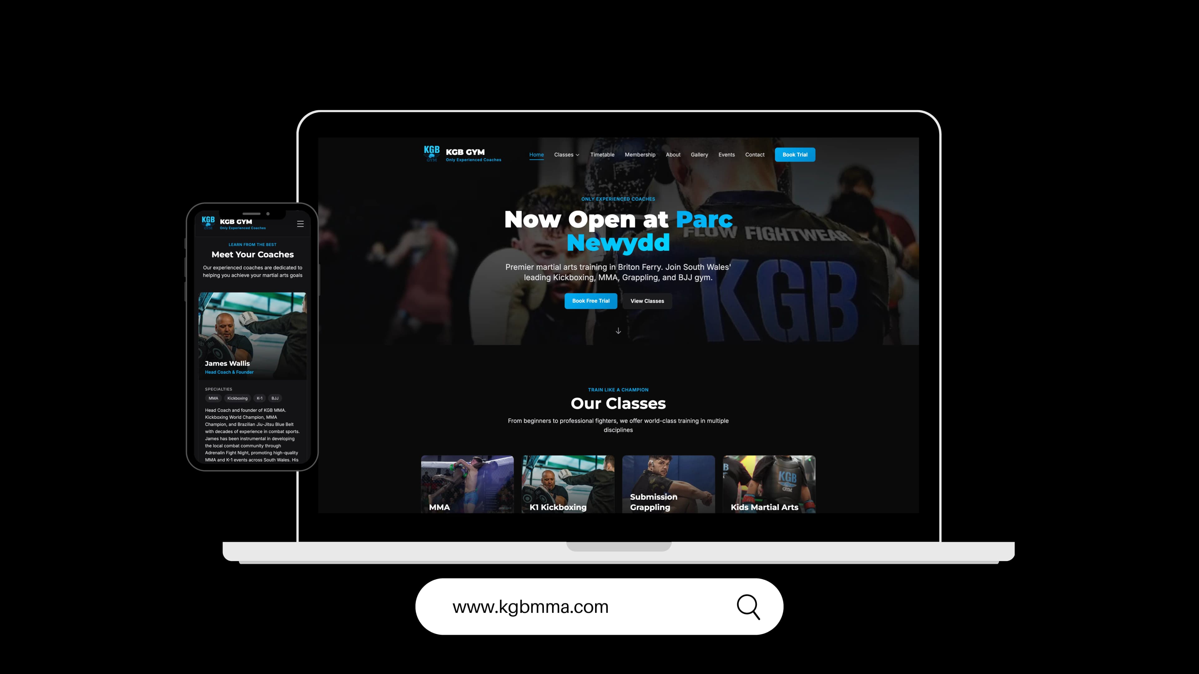 KGB GYM Briton Ferry: Martial Arts & Combat Sports project by WebDev Wales