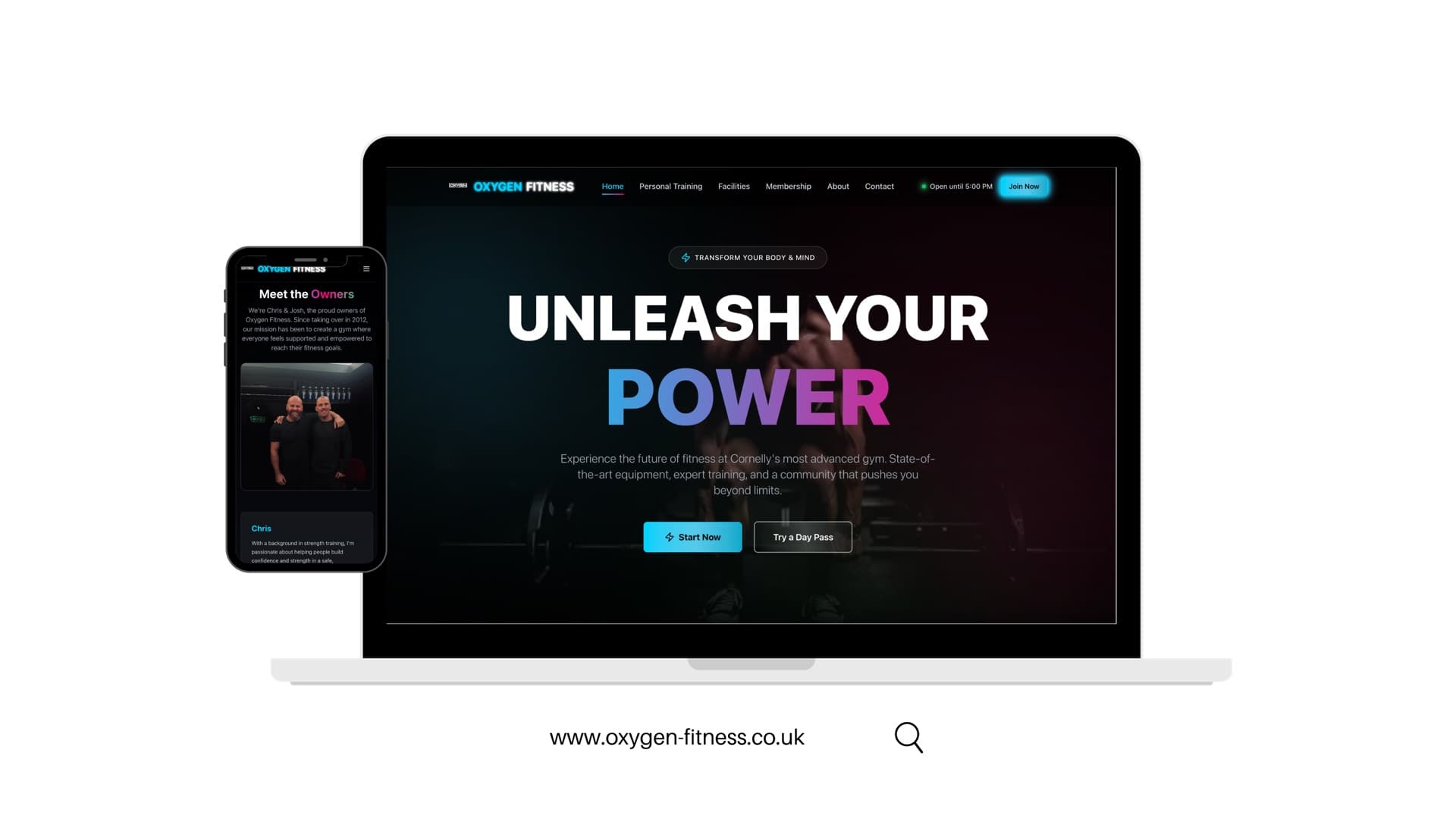 Oxygen Fitness Wales: Fitness & Wellness project by WebDev Wales