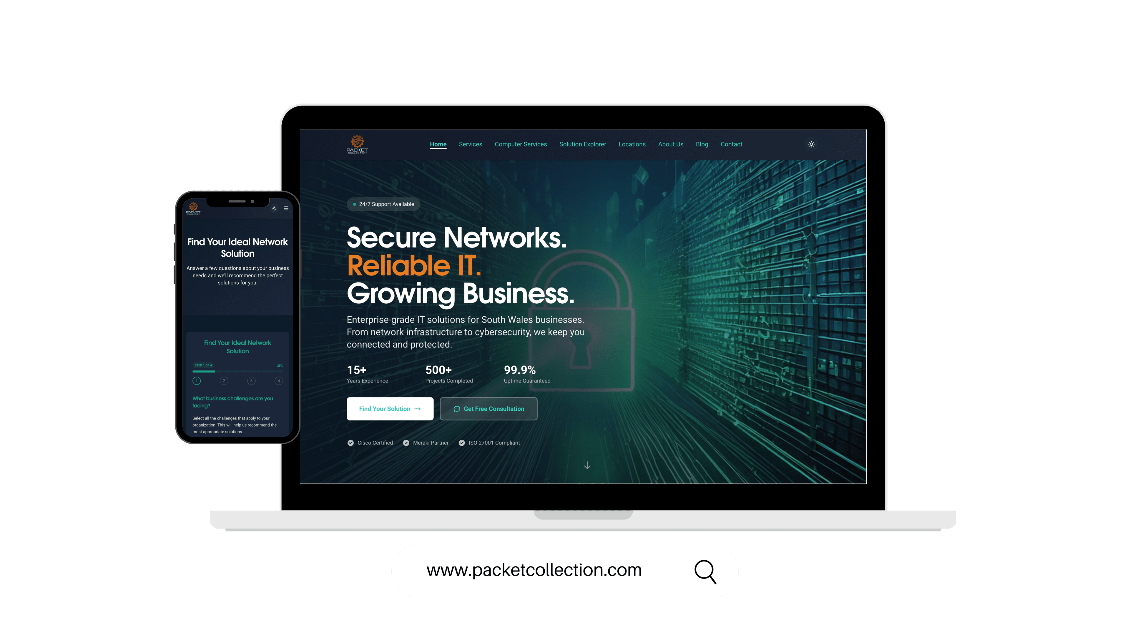 Packet Collection: Network Solutions project by WebDev Wales