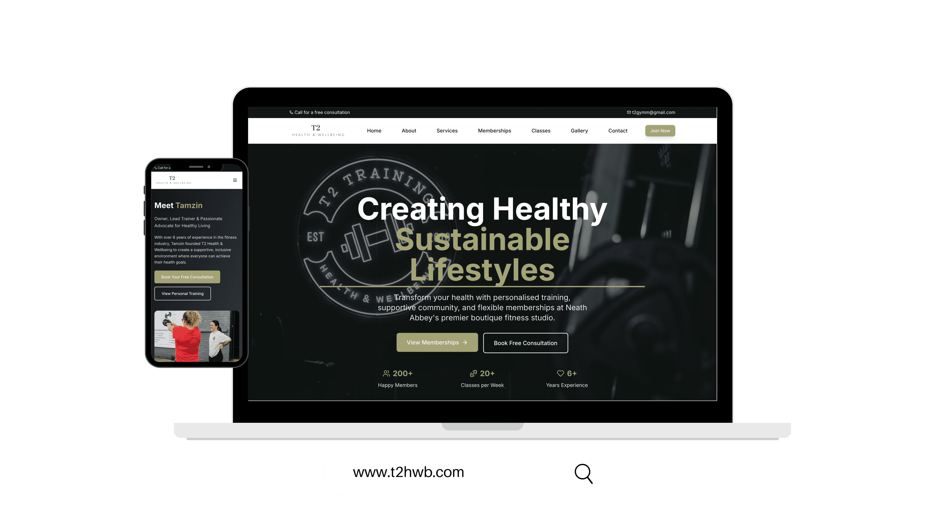 T2 Health & Wellbeing: Fitness & Wellness project by WebDev Wales
