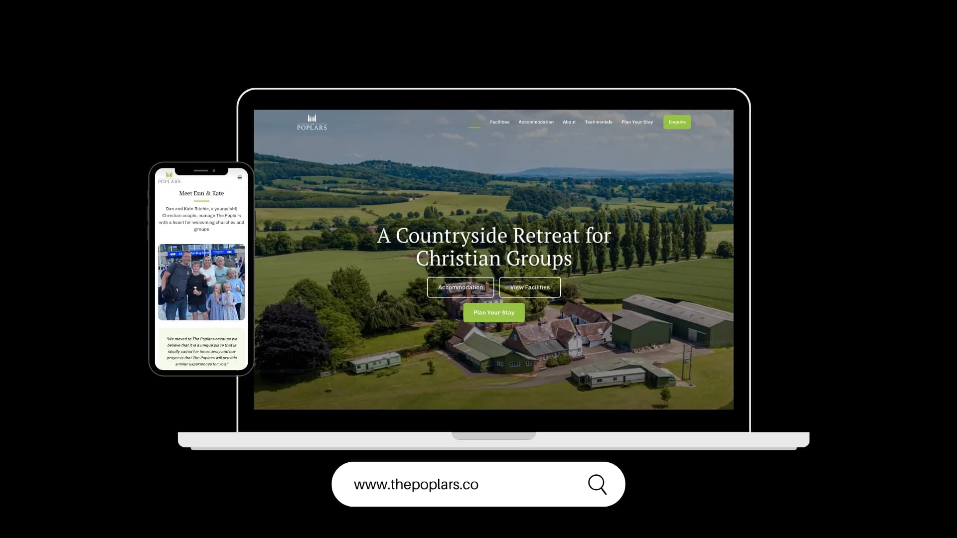 The Poplars Retreat Centre: Group Accommodation & Retreats project by WebDev Wales