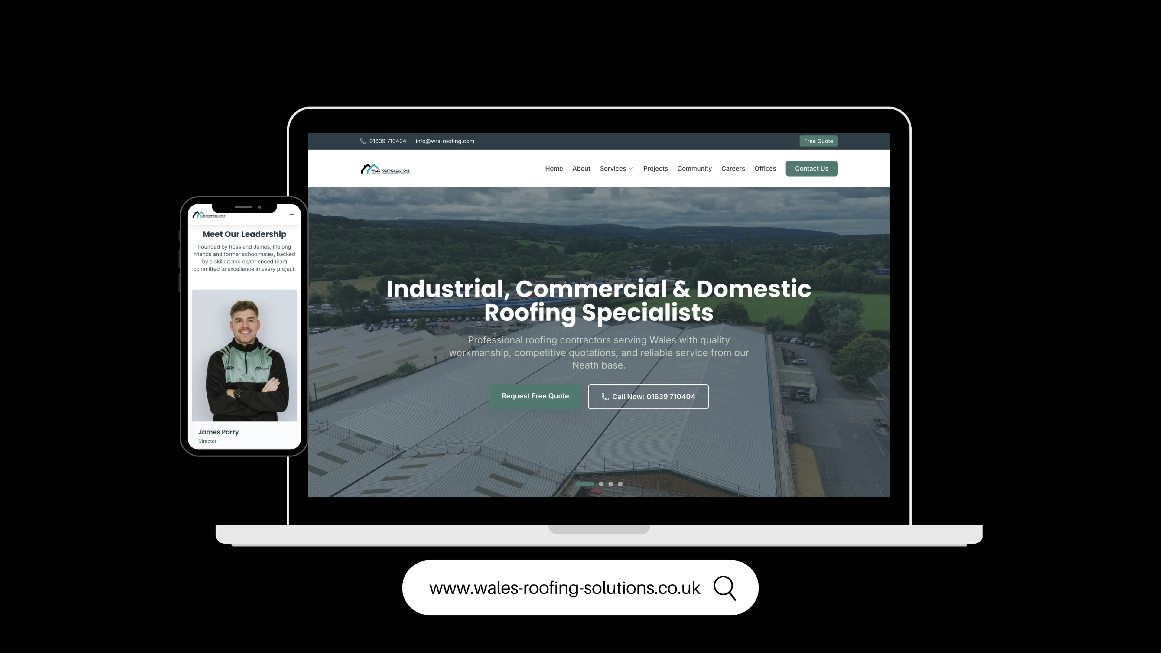 Wales Roofing Solutions: Construction & Roofing project by WebDev Wales