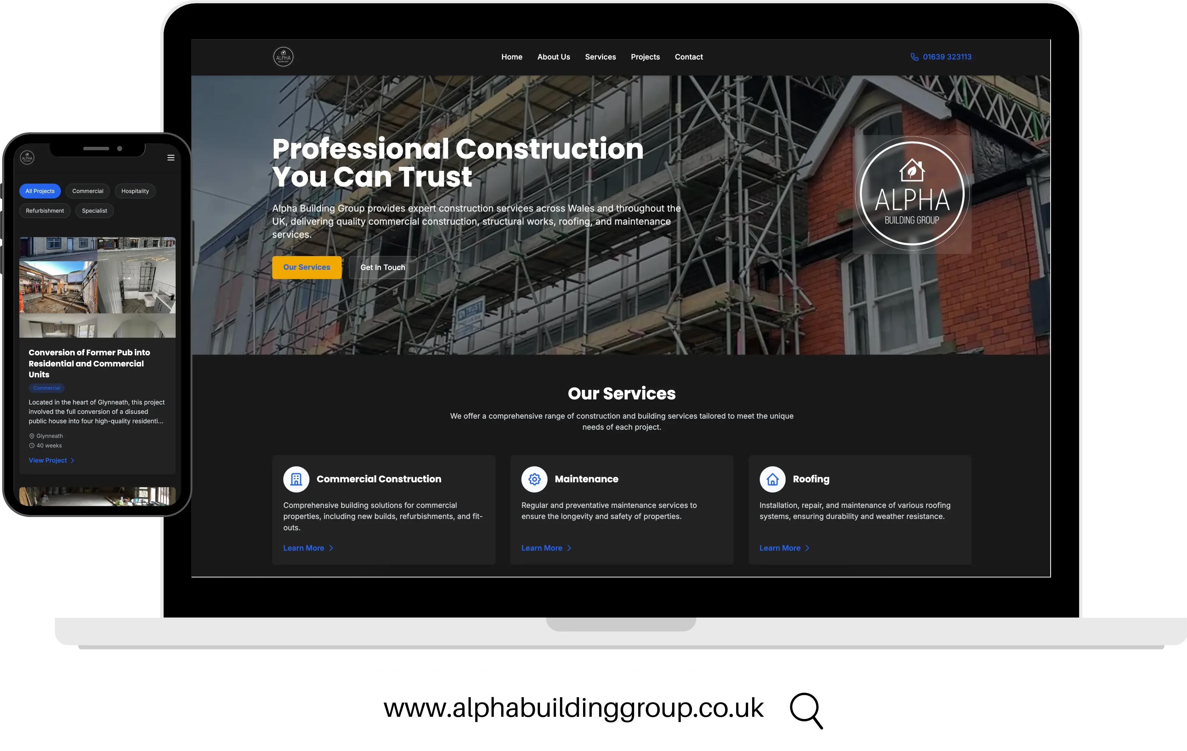 Alpha Building Group website