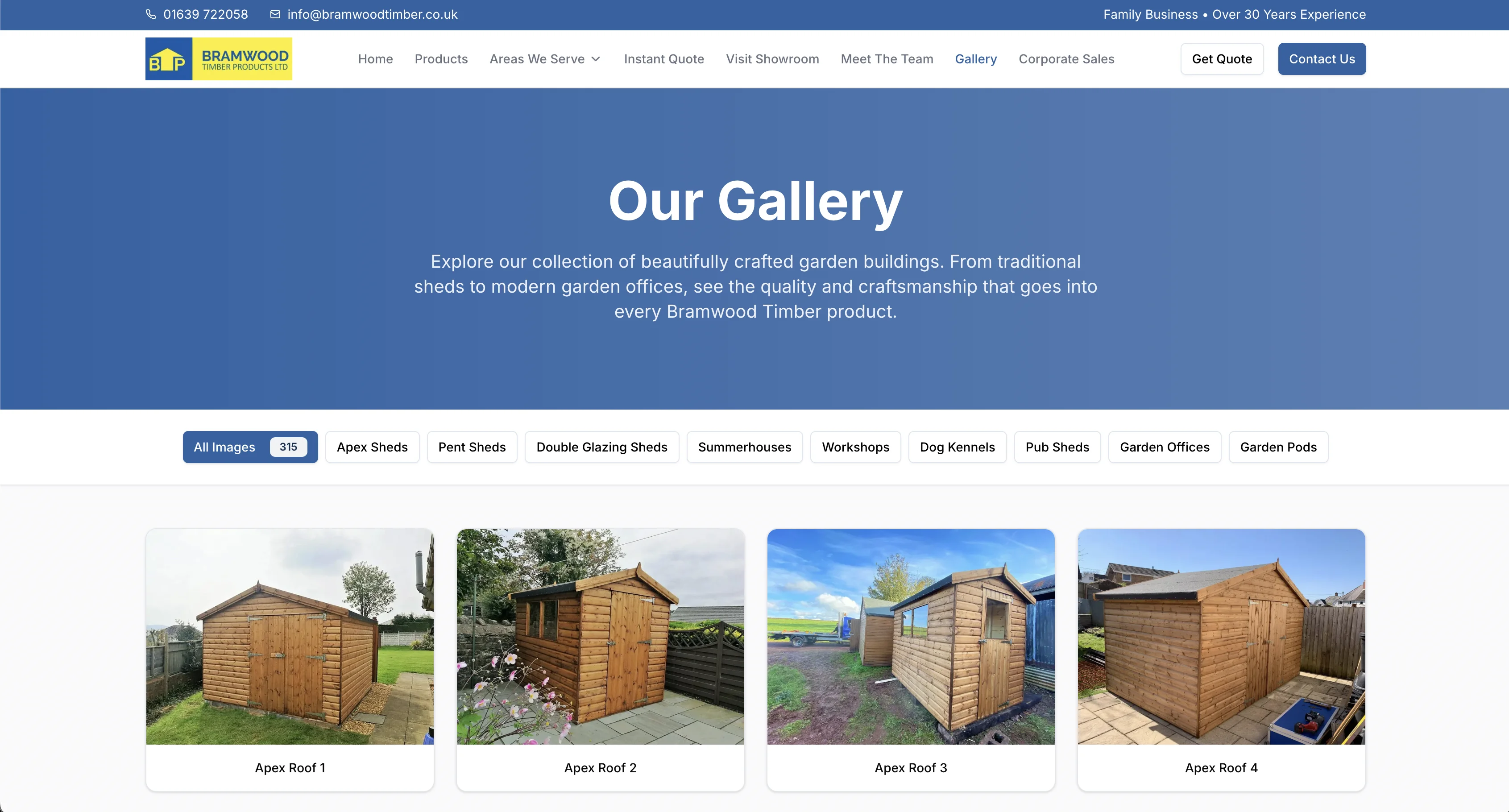 Bramwood Timber website screen 1