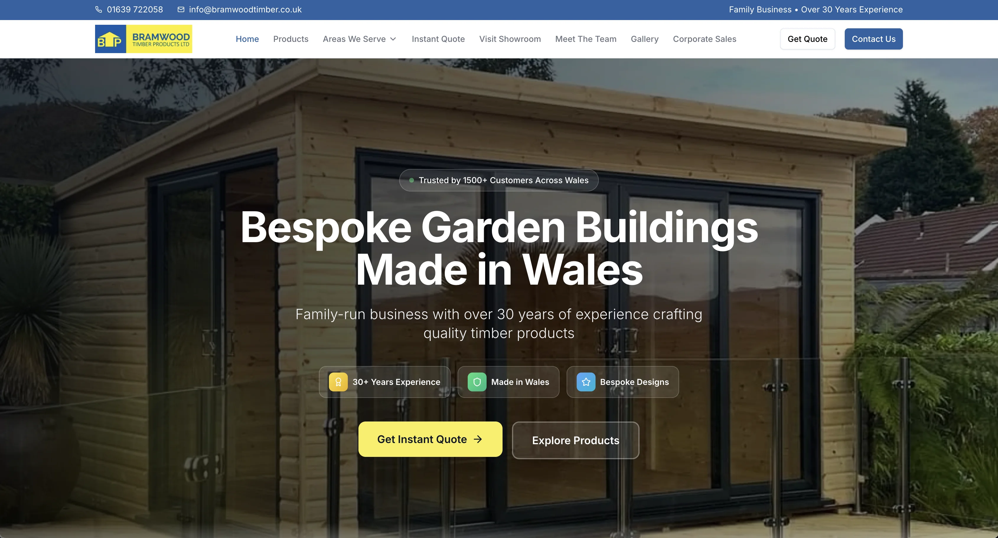Bramwood Timber website screen 2