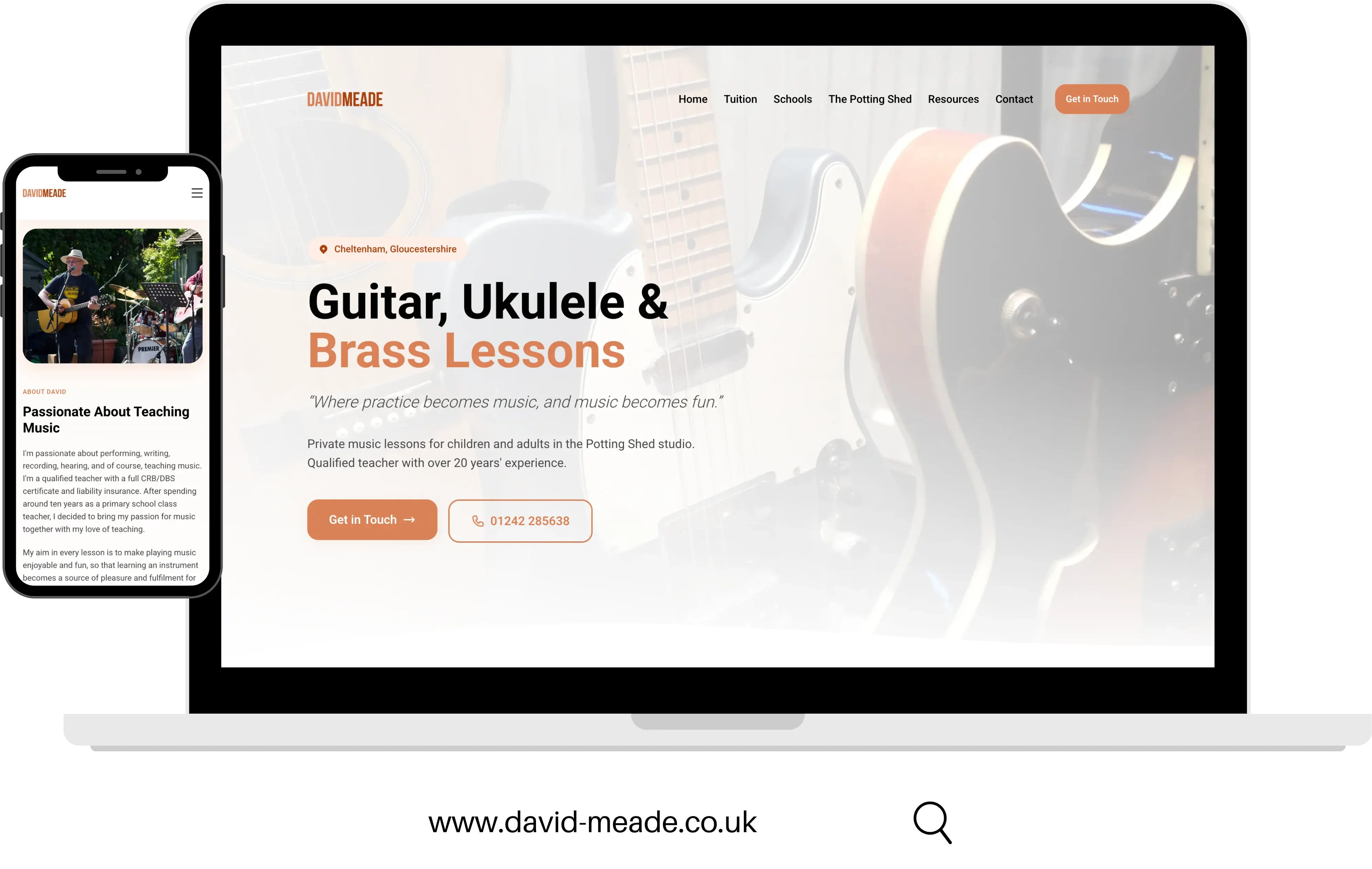 David Meade Guitar Tuition website