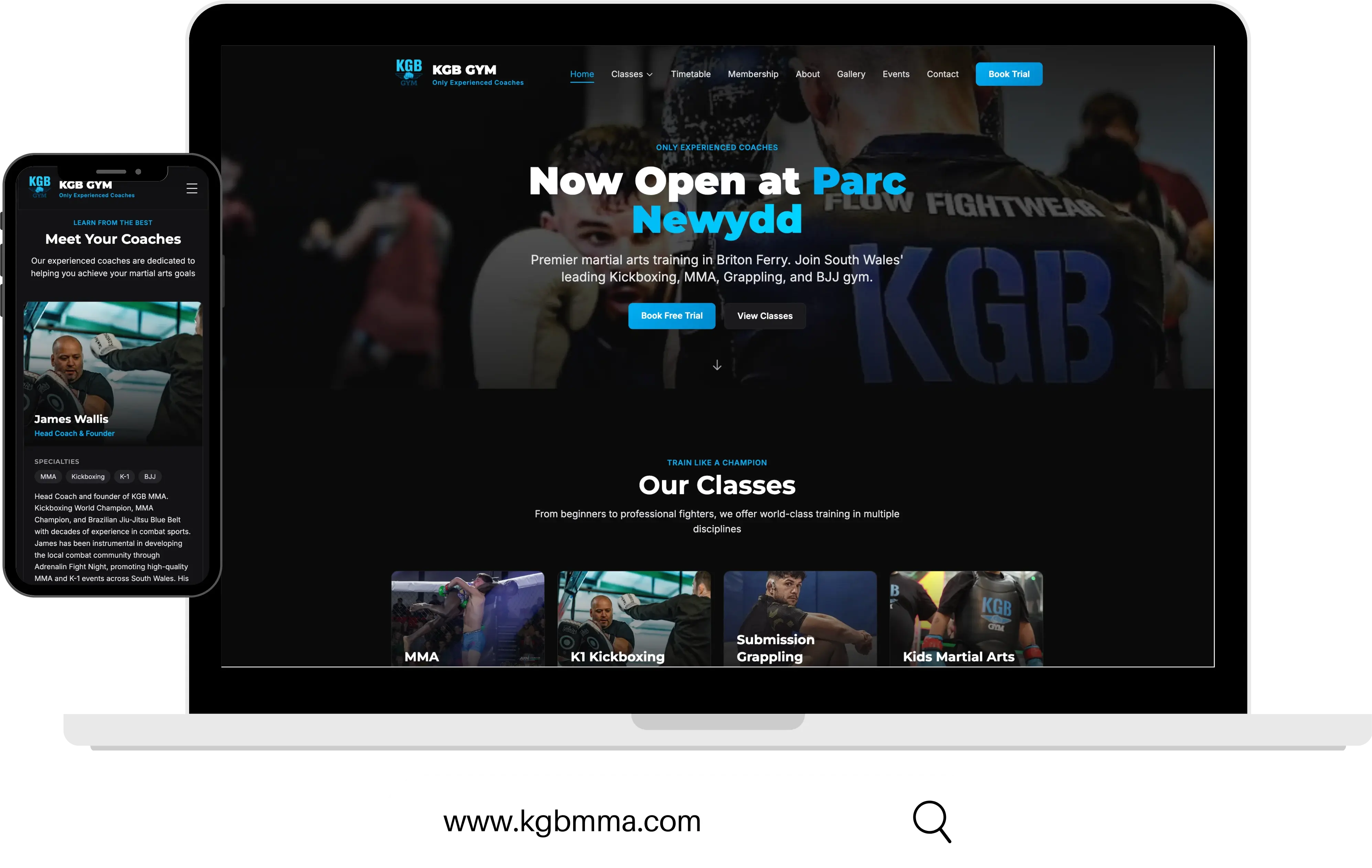 KGB Gym website