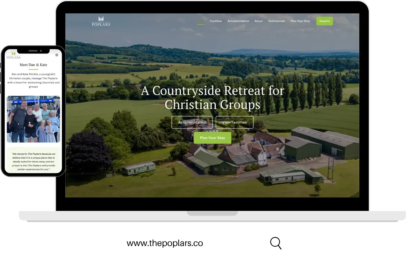 The Poplars website